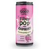 The Good Guys Fiber Pop Raspberry; vaaleanpunainen tölkki The Good Guys Fiber Pop Raspberry -juomaa, kuvituksena vadelmia ja teksti korostaa kuitua ja C-vitamiinia suomeksi; sylinterin muotoinen alumiinitölkki mattapinnalla; etupuolella lihavoitua groteskikirjasinta; sarjakuvamainen vadelmahahmo näkyvissä etiketissä; tausta tasainen, tuote yksinään studiokuvassa, ei ihmisiä tai käsiä.