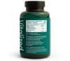 Vitalized Spermidine & Resveratrol; vihreä, lieriömäinen muovipullo kiiltäväpinnalla; etiketissä teksti Vitalized lihavoidulla groteskifontilla, ravintosisältötaulukko listaten resveratrolia, soijauutetta, spermidiiniä ja sinkkiä; valmistaja- ja annostustiedot esillä; ei ihmisiä tai käsiä; tausta valkoinen.