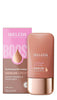 Weleda Sunkissed Bronzing Serum Drops: pinkki-pronssinen 30 ml:n pakkaus ja sylinterimäinen tuubi, jossa on kierrekorkki; molemmissa kiiltävä pinta; etiketissä valkoinen pääotsikkoteksti groteskilla fontilla; tuotteessa mainitaan yuzu-uute sekä kosteutus ja pronssinhohtoinen sävy; tausta on vaalea ja yksinkertainen, ei ihmisiä tai käsiä kuvassa.