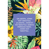 Product with a rectangular blue box bordered by a floral pattern; box has matte finish and features printed Finnish text that encourages focusing your energy on what you can control. Typography is clean and legible, likely sans-serif. No packaging or materials beyond the print visible. The background is plain; no people or hands present. Straight-on product shot.
