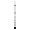 A white pencil with “Soft Eyeliner” printed in a simple black font, featuring a black tip and covered by a transparent plastic cap. The surface of the pencil is matte. Product stands vertically on a plain white background, no other objects or people present. The label text “Soft Eyeliner” is clearly visible.