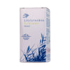 Rectangular small white box with matte finish. Blue plant illustrations printed on multiple sides. Finnish text includes “Löylytuoksu Virkistys 10ml” along with visible brand logo. Compact sans-serif typography style used for label and details. Safety information and additional product details shown on side panels. No people or hands present, neutral background, direct product shot. A small white box with blue plant illustrations and Finnish text, including Löylytuoksu Virkistys 10ml. The brand logo,