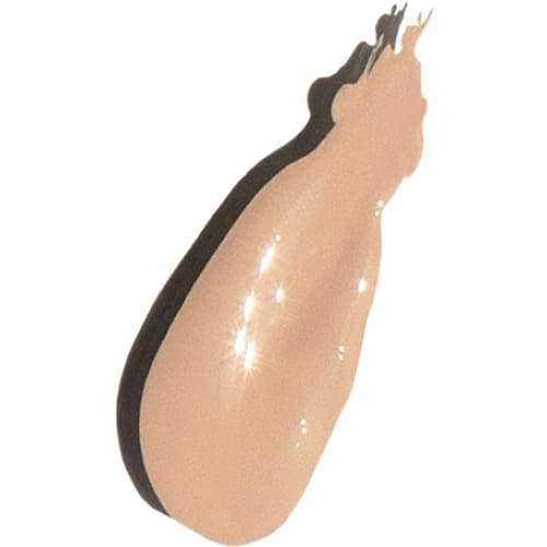 MÁDARA The Concealer, sävy Latte; tyylitelty, litteä beige anatominen sydän valkoisella taustalla, pinnassa kiiltäviä heijastuksia; muoto sileäreunainen, pääosin matta pinta muutamin kiiltävin korostuksin; ei näkyvää tekstiä tai pakkausta; kuvattu ylhäältäpäin ilman ihmisiä tai käsiä.