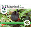Nelson Micro Leaf Pinaattikiinankaali; siemenpussi tekstillä "MicroLeaf Pak Choi" Nelson Gardenilta, lähikuvassa erilaisia mikrovihanneksia eloisin vihrein ja violetein lehdin; pussi mattapintaista paperia, suorakulmainen, näyttää hydroponiseen viljelyyn liittyviä kuvakkeita; teksti useilla kielillä pääosin groteskifonttein; kaikki elementit tuotekuvan rajauksessa, ei käsiä tai ihmisiä näkyvissä.