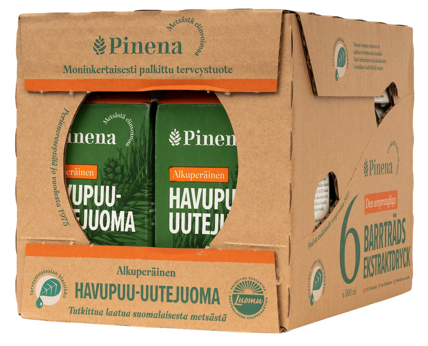 Pinena alkuperäinen luomu havupuu-uutejuoma 500 ml, 6-pack