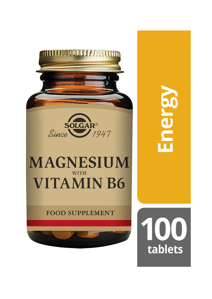 Solgar Magnesium + B6-vitamiini-Solgar-Hyvinvoinnin Tavaratalo