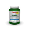 Bioteekin Super Magnesium; vihreä, lieriömäinen muovipullo, mattapintainen, kierrekorkki; etiketissä lihavoitua valkoista ja keltaoranssia groteskitekstiä, Bioteekin-logo sekä punainen "20% extra" -korostus; muuta luettavaa tekstiä: Mg-bisglysinaatti-tauraatti, 100-20 tablettia, lihasten toiminnan ja luuston tukeminen, optimaalinen imeytyminen; tuote kuvattu yksin vaalealla taustalla.
