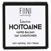 Fiini Naturally Kaura Hoitoaine; suorakulmainen pakkaus mattavalkoisena, teksti "FIINI naturally", "kaura HOITOAINE", "HAVRE BALSAM OAT CONDITIONER" ja "100% NATURAL 100% VEGAN" mustalla groteskikirjasimella eri painoin ja koin; ei muita väri- tai kuvituselementtejä; ei ihmisiä tai käsiä; siisti tausta, tuote yksinkertaisesti aseteltu.