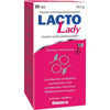 Vitabalans Lacto Lady -maitohappobakteeritabletit, pinkki-valkoinen rasia, 60 tablettia (42,4 g), karpalo- ja bakteerikuvitus