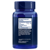 Life Extension NAD+ Cell Formula 100 mg; sininen muovinen ravintolisäpullo valkoisella mattapintaisella etiketillä, lieriön muotoinen; ravintosisältötiedot tavallisella groteskifontilla listaavat Niagenia 42 mg, nikotiiniamidiriboosidia 100 mg sekä muita NAD+-tehostajia pienellä tekstillä; neutraali tausta, ei ihmisiä tai käsiä, studiokuva.