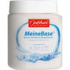 MeineBase Mineraalisuola 750 g -purkki (P. Jentschura); valkoinen mattapintainen sylinterinmuotoinen muovipurkki, kannessa sininen groteskiteksti ja punainen logo, tuotenimi saksaksi ja englanniksi