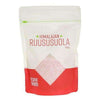 Organic Health Himalajan Ruususuola hieno, valkoinen-punainen uudelleensuljettava pussi läpinäkyvällä ikkunalla, 500 g vaaleanpunaista Himalajan suolaa