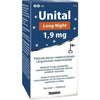 Unital Long Night 1,9 mg -tablettipakkaus; suorakulmainen, mattapintainen pahvirasia sinisen ja valkoisen sävyissä tähtikuvioin; tuotenimi ja annostus lihavoidulla tekstausvapaalla kirjasimella; suomen- ja ruotsinkielinen teksti pitkävaikutteisuudesta; kuvattu yksiväristä taustaa vasten suoraan edestä, ei ihmisiä tai käsiä näkyvissä.