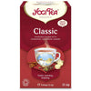YogiTea Luomu Classic -pakkaus, punainen, teekuppi kanelitankojen, inkiväärin ja kardemumman kanssa; ayurvedinen sekoitus, luontaisesti kofeiiniton, sertifioitu luomu, 17 teepussia (37,4 g)